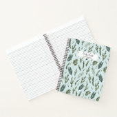 グリーン葉植物模様 ノートブック (内部)