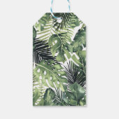 グリーン葉植物熱帯植物結婚の ギフトタグ (裏面)