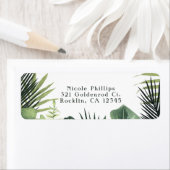 グリーン葉植物熱帯植物結婚の ラベル (インサイチュ)