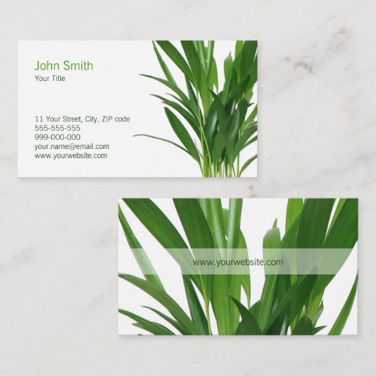 グリーン葉植物 名刺 (正面/裏面)