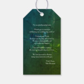 グリーン葉素朴ヴィンテージウェディングギフトラベル ギフトタグ (裏面)
