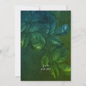 グリーン葉素朴ヴィンテージウェディング招待状 招待状 (裏面)