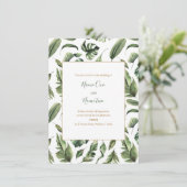 グリーン葉結婚式招待状、フォレスト 招待状 (スタンド正面)