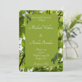 グリーン葉結婚式招待状 招待状 (スタンド正面)