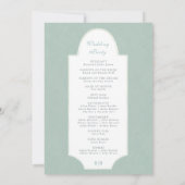 グリーン葉結婚式 プログラム (裏面)