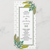 グリーン葉結婚式 プログラム (正面/裏面)