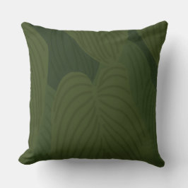 グリーン葉自然パターン クッション