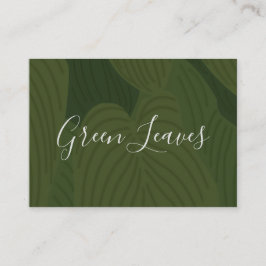 グリーン葉自然パターン 名刺