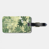 グリーン葉自然ボタニックモノグラム ラゲッジタグ (裏面横)