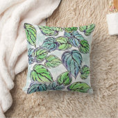 グリーン葉装飾用クッション クッション (ブランケット)