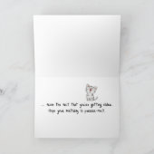 グリーン葉誕生日ユーモア カード (内部)