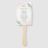 グリーン葉赤面結婚式 プログラム ハンドファン (正面)