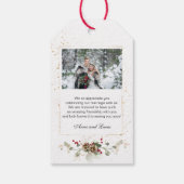 グリーン葉金ゴールドレッドベリ結婚ーズありがとう ギフトタグ (裏面)