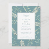 グリーン葉·ナチュラル·ガーデン50歳誕生パーティー 招待状 (正面)
