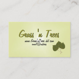 グリーン葉《植物》アスペン芝生気にサービス 名刺