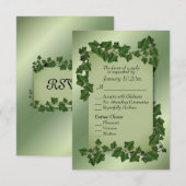 グリーン葉RSVP（エントリー選択付き） 出欠カード (正面/裏面)