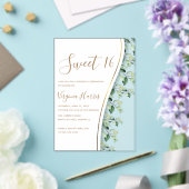 グリーン葉Sweet sixteen16誕生日 アクリル招待状 (インサイチュ (ウェディング))