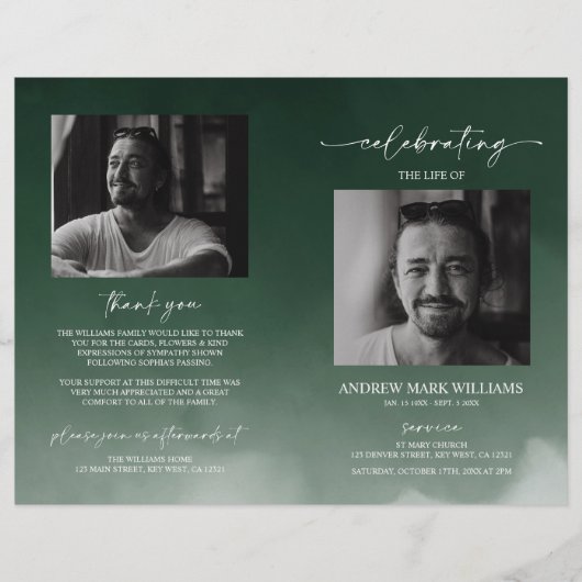 グリーン葬儀式折り畳みプログラム (正面)