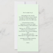 グリーン葬儀記念祈りの言葉しおりカード (裏面)