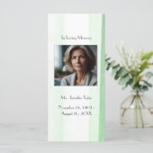 グリーン葬儀記念祈りの言葉しおりカード (スタンド正面)