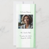 グリーン葬儀記念祈りの言葉しおりカード (正面)