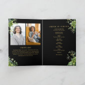 グリーン葬儀追悼会式次第 折りたたみ式 プログラム (内部)