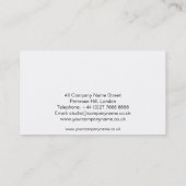 グリーン蝶の名刺 名刺 (裏面)