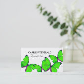 グリーン蝶、ボーチシアン、美しいサロン 名刺 (スタンド正面)