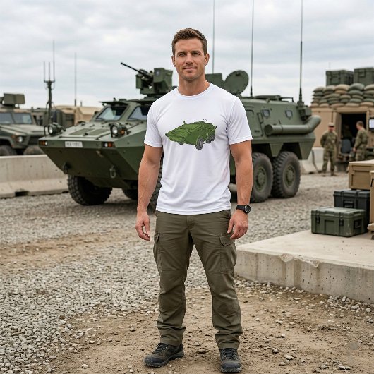 グリーン装甲軍用車両 Tシャツ