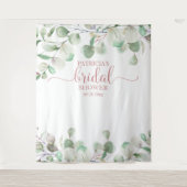 グリーン装飾のウェディングシャワーの背景 フォトプロップ タペストリー (正面)