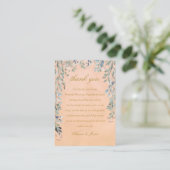 グリーン装飾の花のカスケード 田舎風の結婚式の御礼 プレイスカード (スタンド正面)