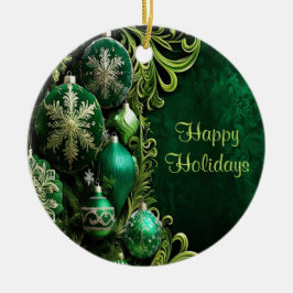 グリーン装飾オーナメントホリデーオーナメント セラミックオーナメント