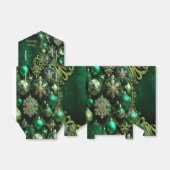 グリーン装飾オーナメントホリデーギフトボックス フェイバーボックス (折り畳みなし)