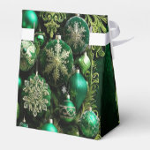 グリーン装飾オーナメントホリデーギフトボックス フェイバーボックス (裏面サイド)