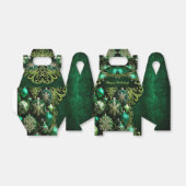 グリーン装飾オーナメントホリデーギフトボックス フェイバーボックス (折り畳みなし)