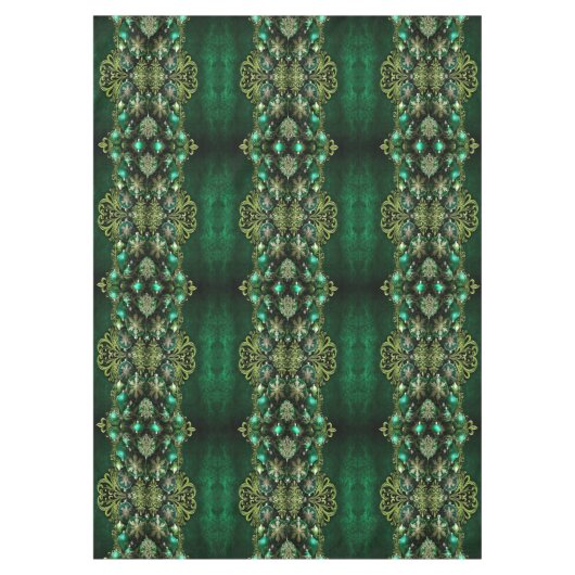 グリーン装飾オーナメントホリデーテーブルクロス テーブルクロス (正面)