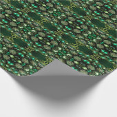 グリーン装飾オーナメントホリデーラッピング紙 ラッピングペーパー (角)