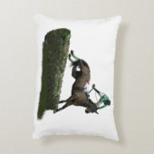 グリーン装飾用クッションのジャンプ馬ジョッキー アクセントクッション (裏面(縦))