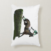 グリーン装飾用クッションのジャンプ馬ジョッキー アクセントクッション (正面(垂直))