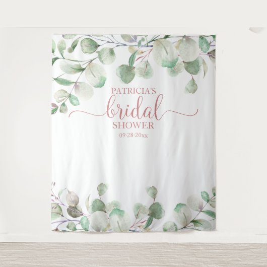 グリーン装飾 ブライダルシャワーの背景 フォトプロップ タペストリー (正面)