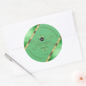 グリーン製品ラベル オルネイト フェイク ゴールド デコ ロゴ ラウンドシール (封筒)