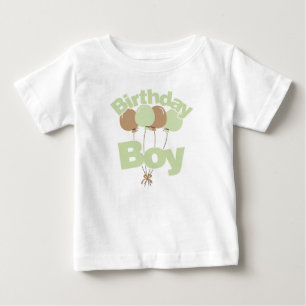 グリーン誕生日ボーイ ベビーTシャツ