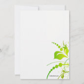 グリーン説得ベビーシャワー招待状 招待状 (裏面)