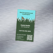 🌿🦋グリーン調和:プロフェッショナルローンサー気にビス マグネット名刺 (インサイチュ)