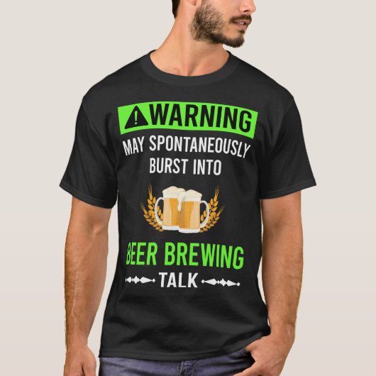 グリーン警告ビール醸造醸造所 Tシャツ (正面)
