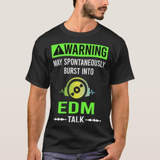 グリーン警告EDM Tシャツ (正面)