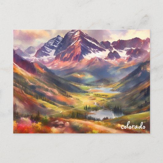グリーン買トラベルヴィンテージコロラド春はがき ポストカード (正面)