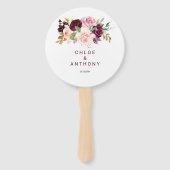 グリーン赤面ブルゴーニュ結婚フローラ ハンドファン (正面)