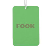 グリーン車の空気清浄剤をフォックグリーン カーエアーフレッシュナー (裏面)