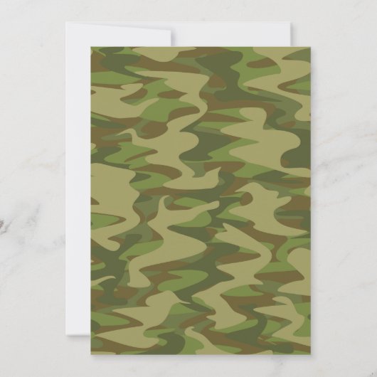 グリーン軍人玩具兵士 招待状 (裏面)